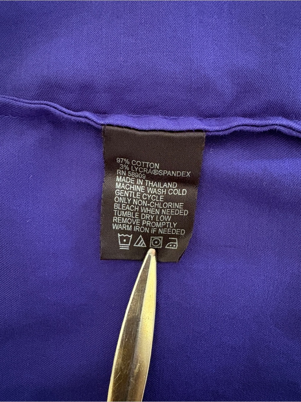 ANTONIO MELANI Jewel Purple Ruffle Collar Button Down Tailored Top Size XS - Picture 6 of 6